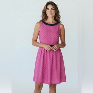Tommy Hilfiger Pink & Navy Fit & Flare Dress – Size 2